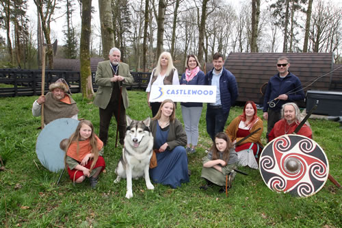 George and some of the VIkings at the launch of the CastleWood Holiday Park sponsorship of the 2022 Fair.