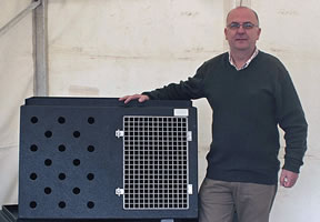 Gilbert with dog box