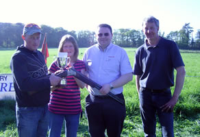 Liz McCracken presenting the John Mc Clelland Memorial Cup at Ballywalter Game Fair